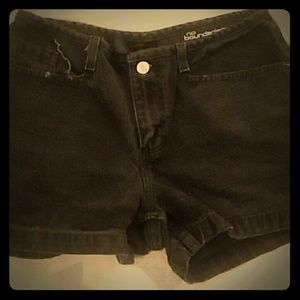 Black jean shorts